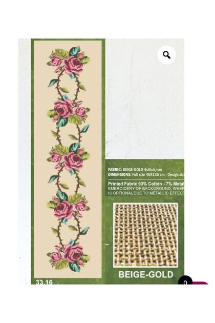 40*135 cm özel keten simli goblen ipsiz