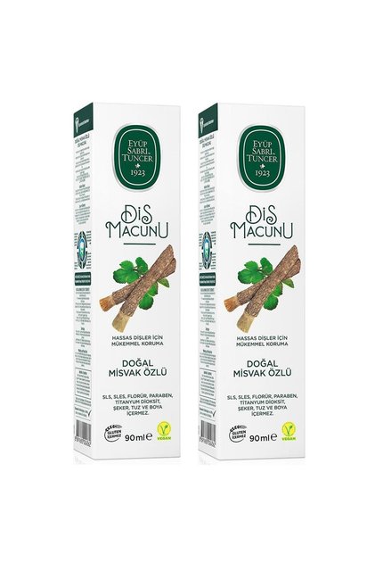 Natural Miswak Extract Fluoride-Free Toothpaste 90 ml 2 Pcs