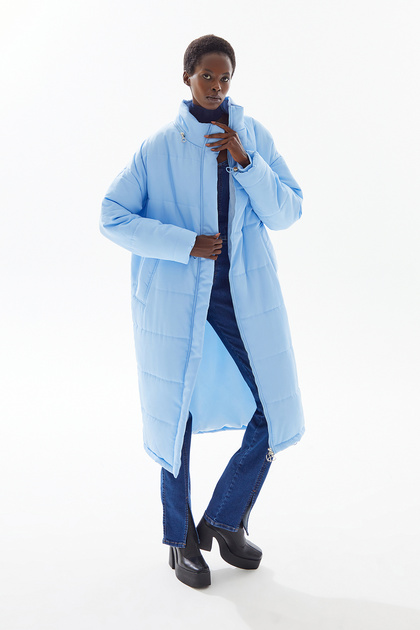 MAVİ SALAŞ ANORAK MİDİ KADIN MONT