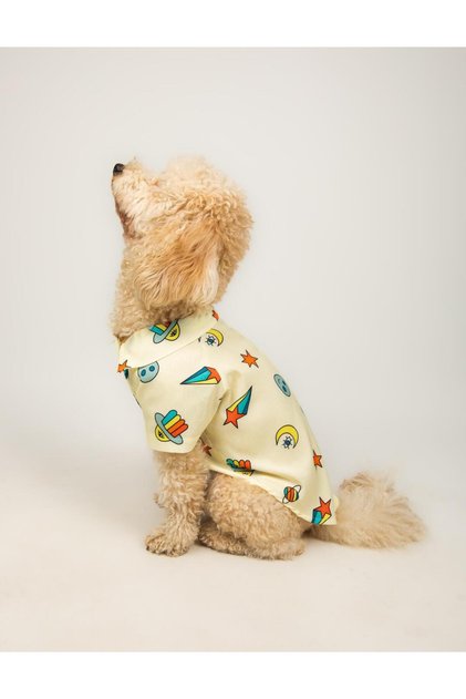 Cat Dog Outfit Shirt Astro Cotton Fabric Dog Outfit