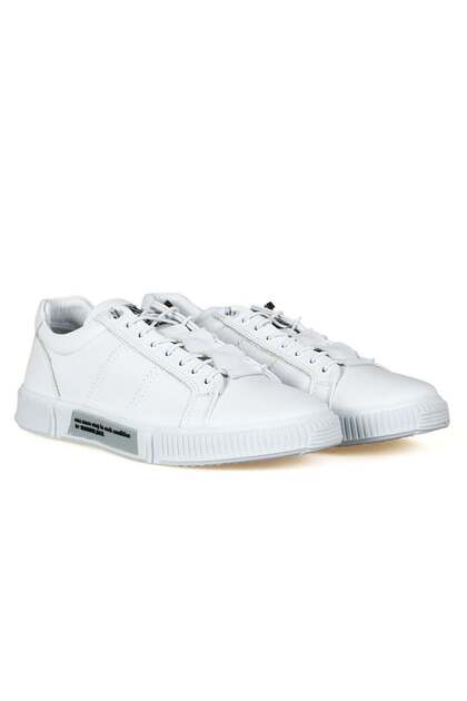 Basel Hammerjack Genuine Leather Men's Casual Shoes-White