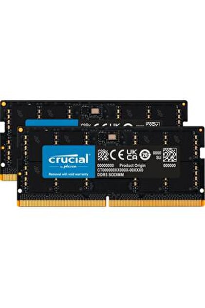 Crucial 64gb Kit (2x32gb) Ddr5 4800 Sodımm Cl40 (16gbit Crucial 64gb Kit (2x32gb) Ddr5 4800 Sodımm Cl40 (16gbit