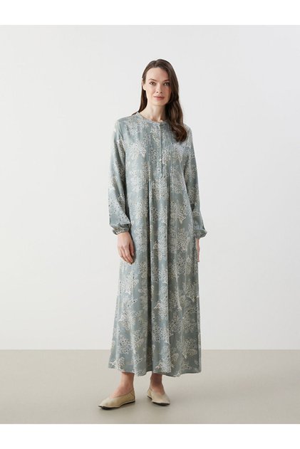 Lcw Grace Crew Neck Floral Women's Dress (S5)