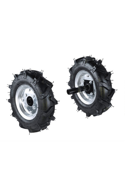 Atom 4.00x8 Lastik + 27x250mm Mil + 3inç Jant dahil Çapa Makinesi Teker Takımı