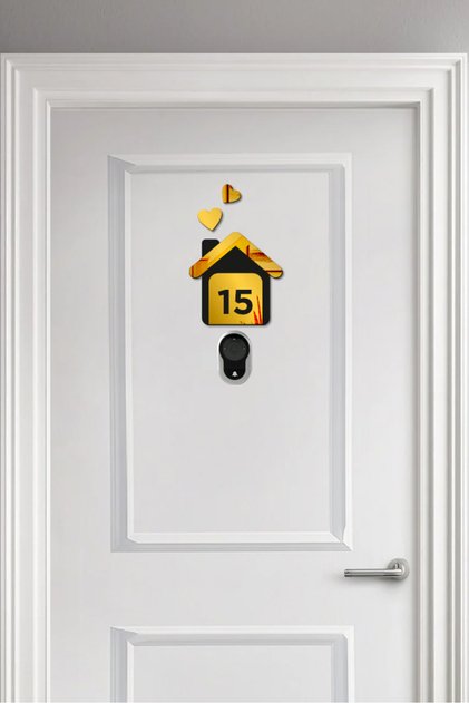 Decorative House Themed Apartment, Door, Hotel, Room, Shop Number Door Ornament No:15