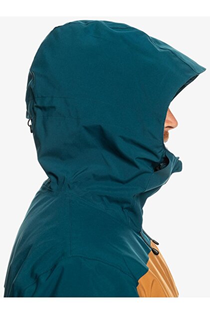 Quiksilver Mavi Erkek Kapüşon Yaka Regular Fit Waterproof Kayak