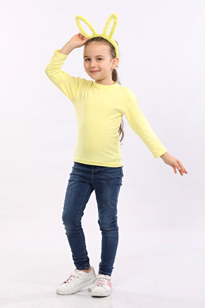 Girl's Natural Organic Cotton Slim Fit Body-Hugging Flexible Stretch Fabric Basic Daily Body Blouse