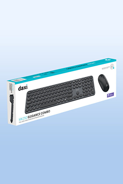 Daxi MK250 Elegance Combo Sessiz 2.4GHz Kablosuz Türkçe Q Klavye
