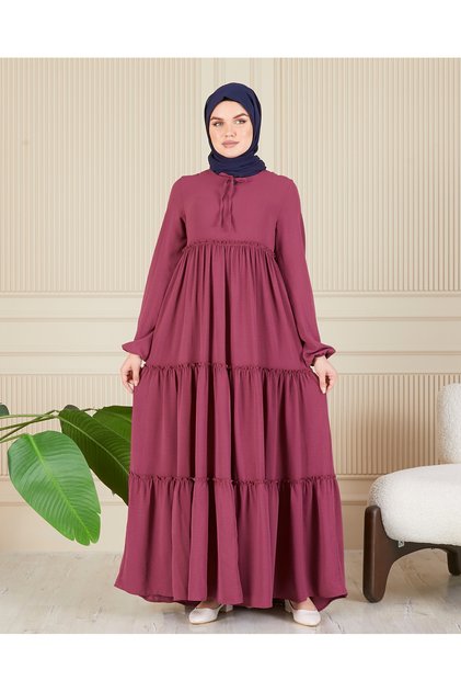 Layered Skirt, 3 Layers, Gypsy Pockets, Plain Dress, Muslim Dress, Mother's Dress, Prayer Umrah Dress