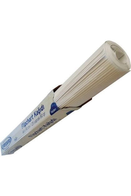 Flipchart Kağıdı Rulo 64x90 Cm 25 Yp Askılı Rulo Flipchart Kağıdı 64x90cm 25 Yaprak (1,15 KG)