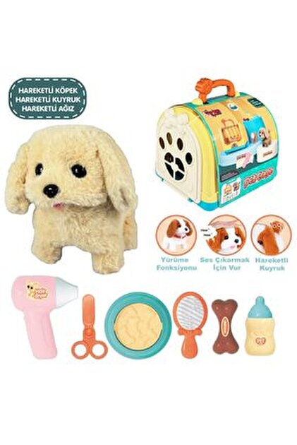 SAZE Jnd-3615 Taşıma Çantalı Hareketli Pilli Köpek Set (PET SHOP