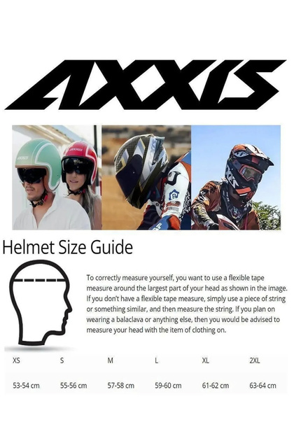 Axxis Draken S Trooper D2 Motosiklet Kask Xl (SİYAH VİZÖR HEDİYELİ