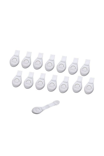 A set of 15-piece safety locks to close doors and protect children