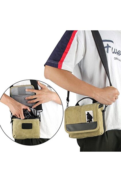 Tianya Aynasız Fotograf Makineleri Kanvas Omuz Bel Çantası Canon