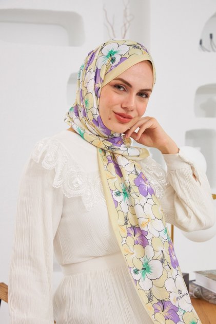 Nature Gardenia Soft Shawl Linen Yellow 3034-02