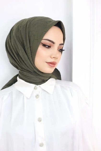 وشاح نسائي عملي من الخيزران باللون الكاكي