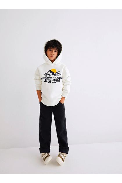 Boy's Black Color Baggy Carpenter Jeans