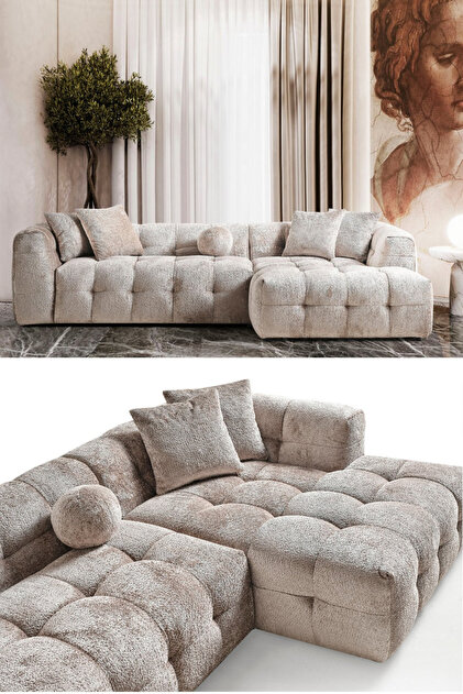 BEKALIVING Nammos Comfort Teddy Köşe Takımı Pati Dostu 05 - Fiyatı