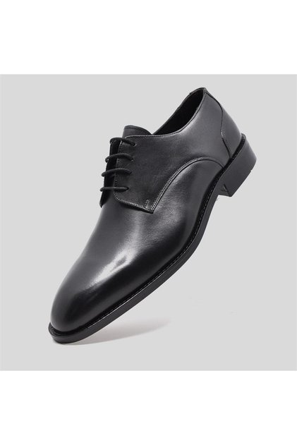 Derby Genuine Leather Men's Classic Shoes Black 9752