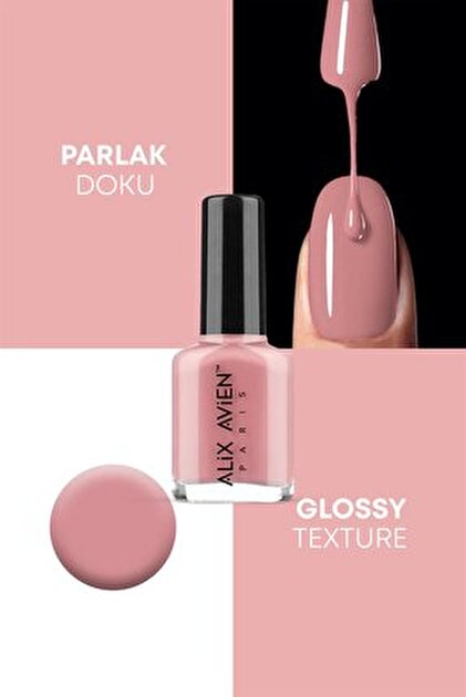 Alix Avien Pembe Nude Oje 46 - Yüksek Pigmentli Uzun Süreli