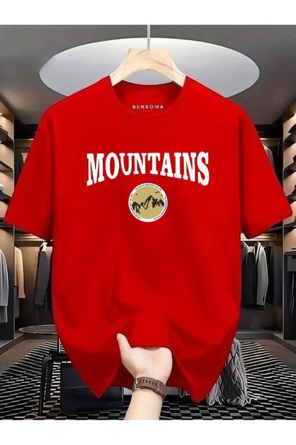 Mountains Printed Oversize T-Shirt