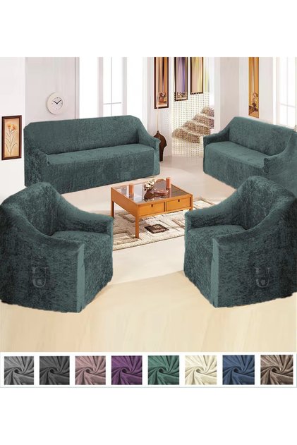 Velvet 3+3+1+1 Elastic Sofa Cover | Elastic Seat Cover | Seat Cover