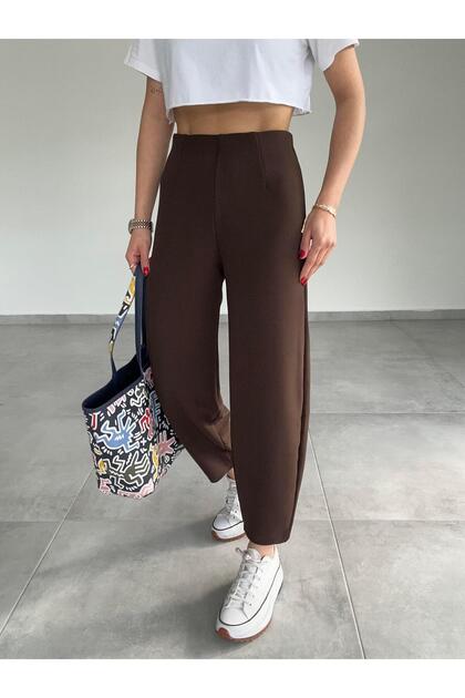 Beltless Balloon Pants, 4 Seasons, Crepe Fabric, Full Lycra