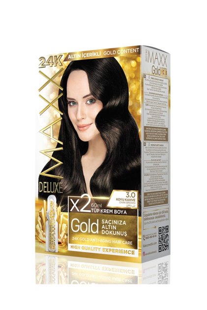 3.0 Koyu Kahve Golden 24k Altın Içerikli Set Boya