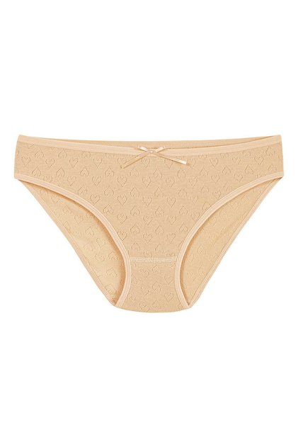 6 Pieces 100% Cotton Heart Patterned Women's Bikini Panties