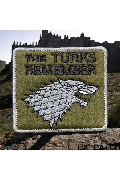 The Turks Remember Kurt Patch Nakış Peç 8 X 7 Cm