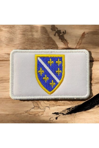 Beyaz Zemin Bosna Hersek 92-98 Bayrağı Patch Peç 8 X 5 Cm