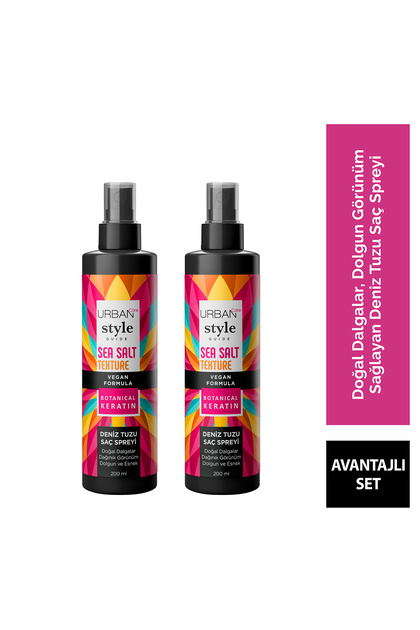 Style Guide Deniz Tuzu Etkili Doğal Dalga Sağlayan Saç Spreyi 200ml X2 Adet – Uv Koruma
