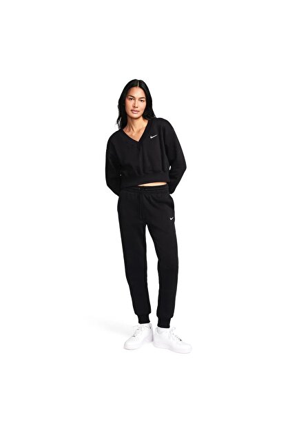Nike Sportswear Phoenix Kadın Siyah Günlük Stil Eşofman Altı