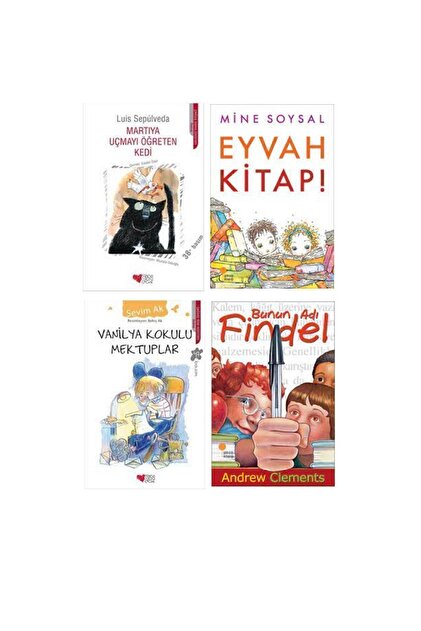 Martıya Uçmayı Öğreten Kedi + bunun Adı Findel + vanilya Kokulu Mektuplar + eyvah Kitap 4 Book Set