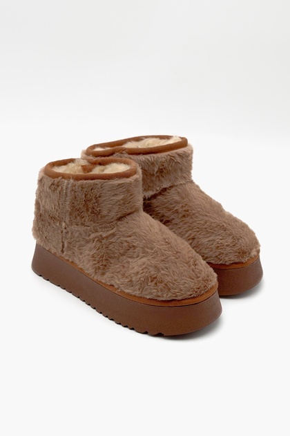 Browny Tan Plush Winter Sole Women's Boots