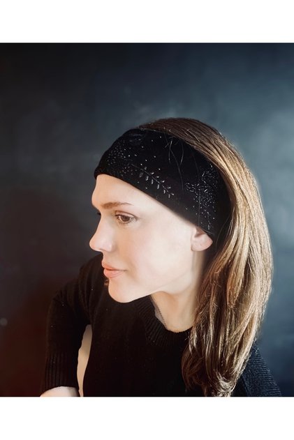 Silk Velvet Thick Headband Leopard Headband Winter Headband Soft Textured Headband