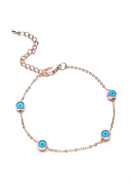 Rose Evil Eye Patterned Bracelet