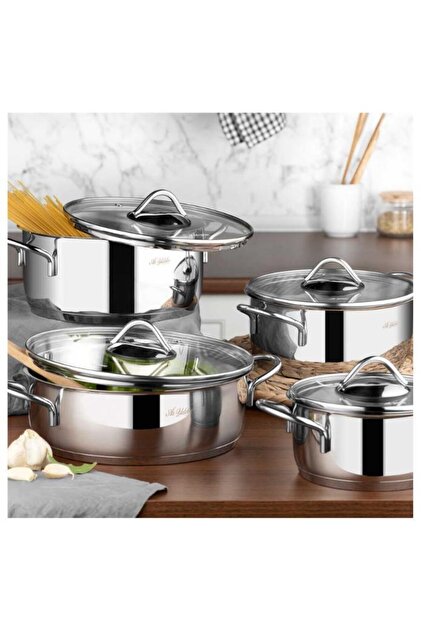 Aryıldız Solo 8 Parça Tencere Set (16-20-22-24) - Fiyatı, Yorumları