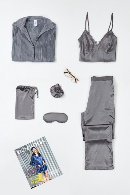 Pajama Sets - Gray - Long