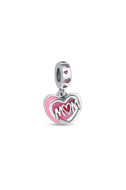 Mom Heart Pendant Charm
