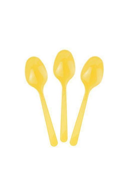 Yellow Plastic Spoon Luxury (25 PCS)