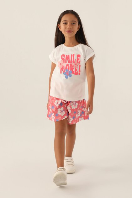 Girls' Pink Shorts Set