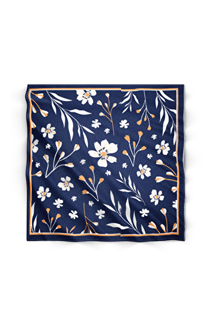 White Floral Design Scarf