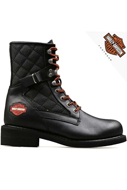 Harley Davidson 025G100078 New Worker Deri Postal Kadın Bot SİYAH