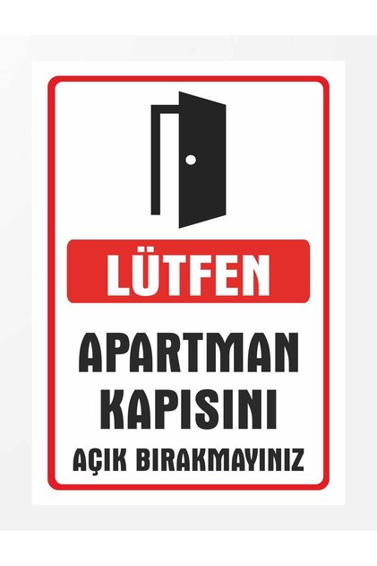 Please Do Not Open the Apartment Door Pvc Sign Board 24X34Cm