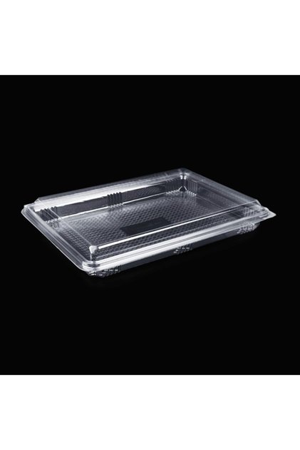 1000 Gr Plastik Kapaklı Sızdırmaz Tatlı Taşıma Kabı 25 Adet