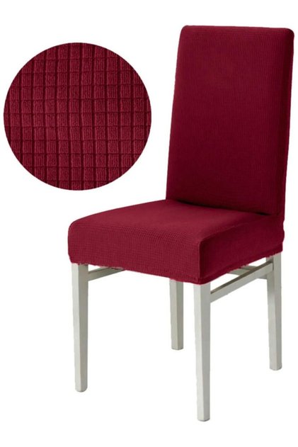 Lycra Chair Cover, Rubberized, Flexible Chair Cover Pitikare Pattern 6Pcs