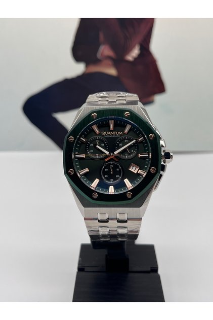 YEŞİL BEZEL HUNTER ERKEK KOL SAATİ 10 ATM SU GEÇİRMEZ 2 YIL GARANTİLİ HNG1063.390