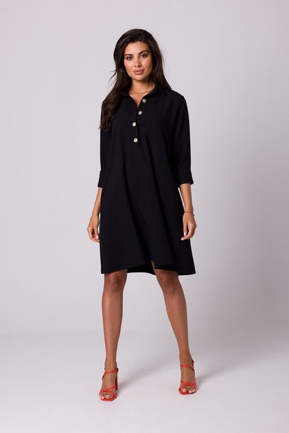 Rochie a-line cu guler