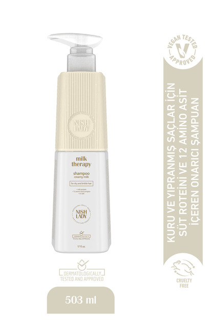 Nishlady Milk Therapy 503ml Şampuan -Kuru ve Yıpranmış Saçlara